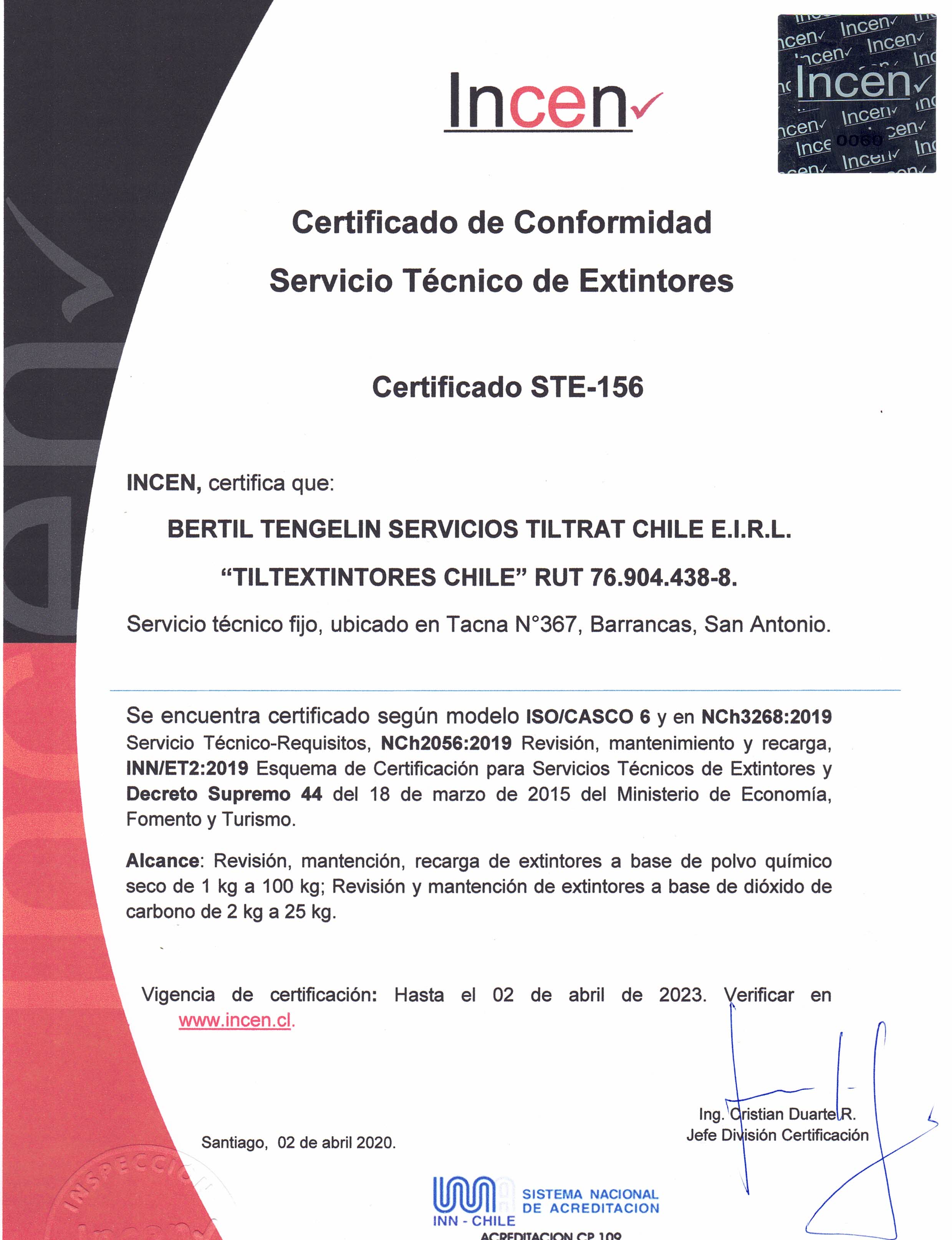 certificación